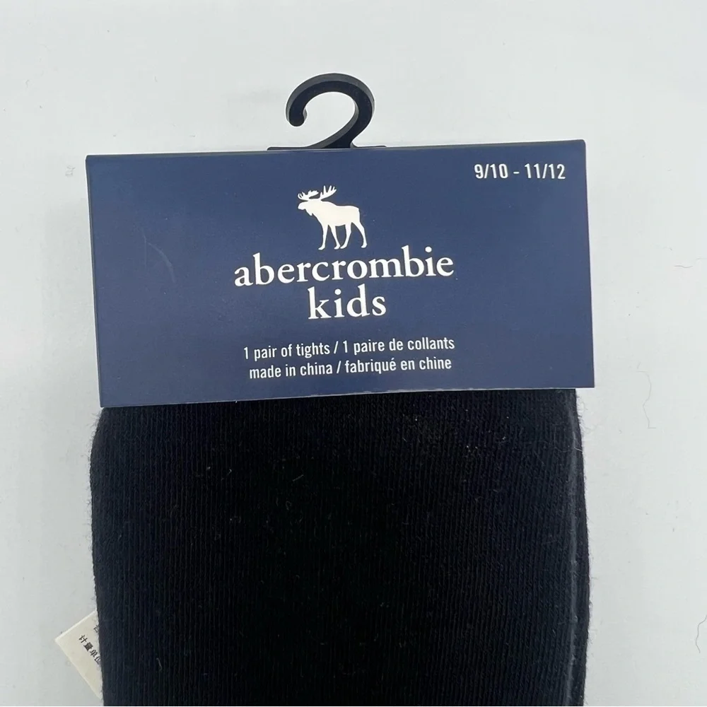 Abercrombie & Fitch Kids Girls Black Tights Size 9/10 to 11/12 NEW